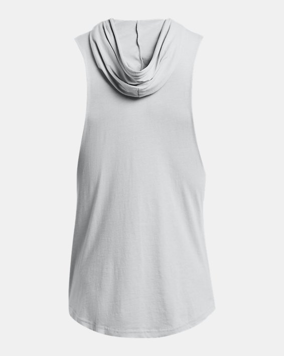 Men's Project Rock Rents Due Sleeveless Hoodie in Gray image number 3